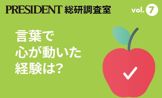 言葉で心が動いた経験は？